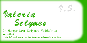 valeria selymes business card